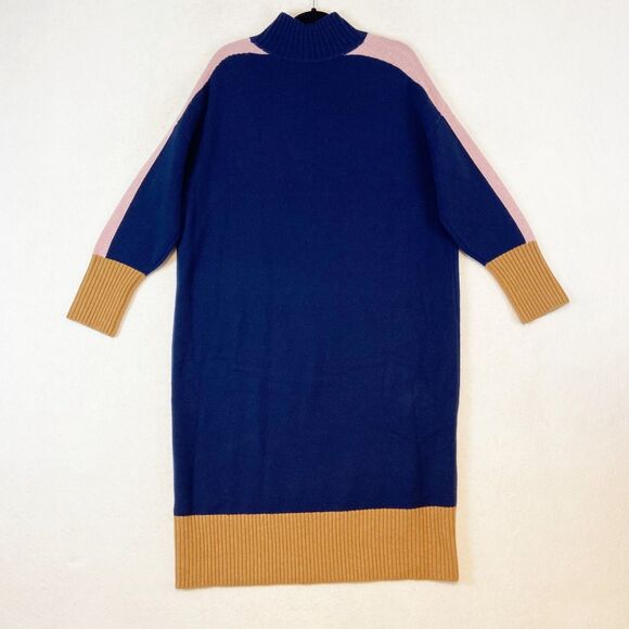 Boden Navy and Pink Long Sleeve Dress - Picture 3 of 8